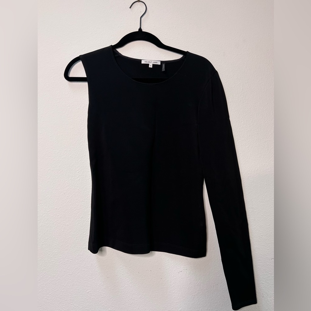 Helmut Lang one sleeve scuba-light top